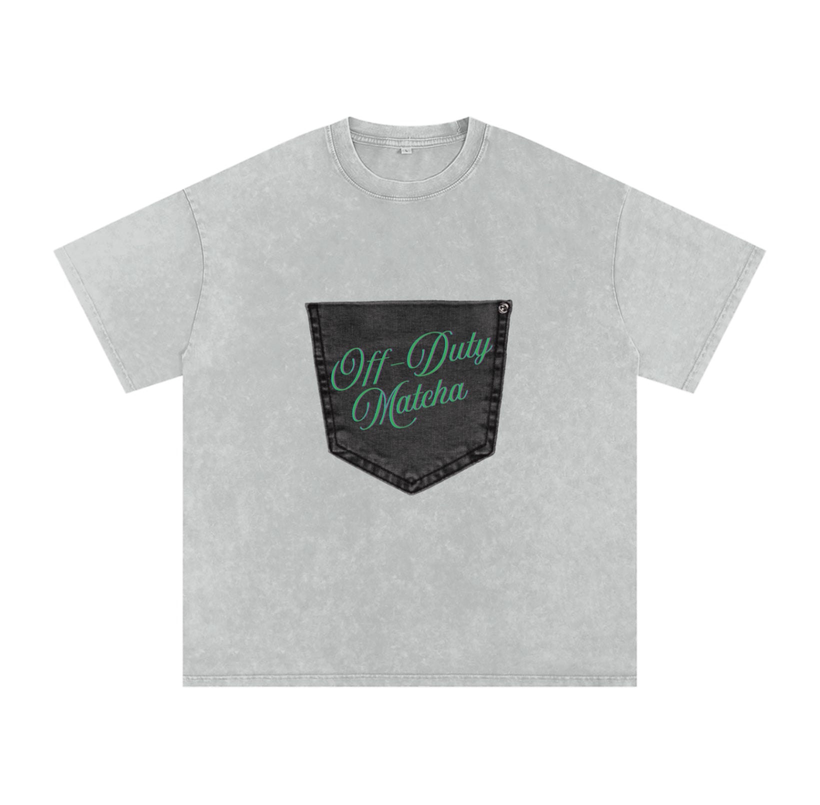 Gray Washed Oversized Logo Tee