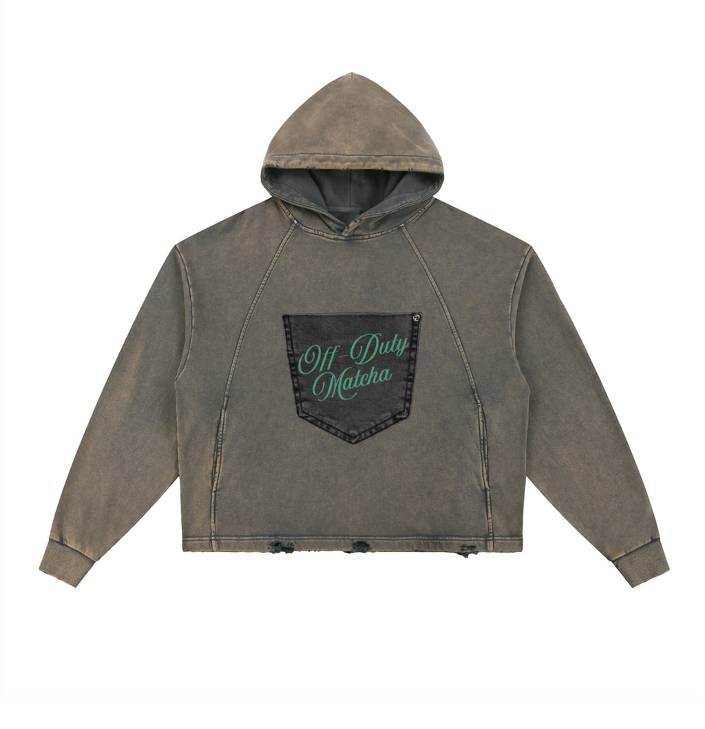 Dark Denim Oversized Logo Hoodie