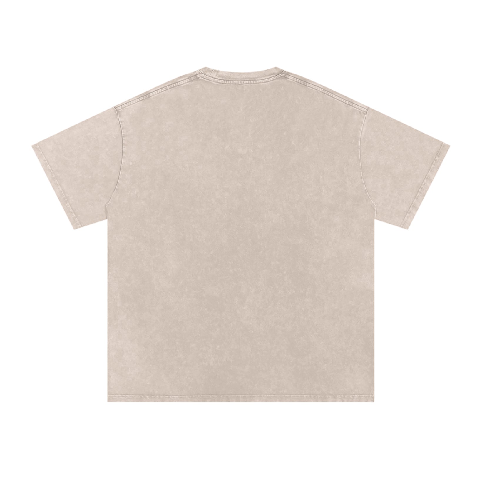 Beige Washed Oversized Logo Tee