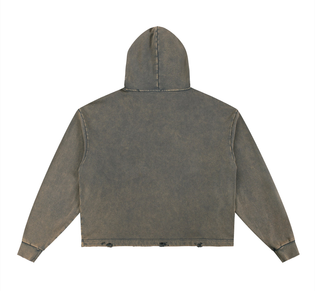 Dark Denim Oversized Logo Hoodie